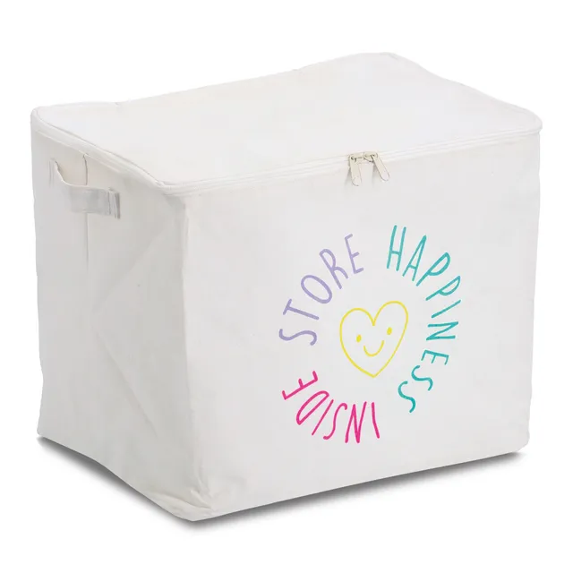 zeller-present-home-living-aufbewahrungsbox-happiness-creme-box image 1