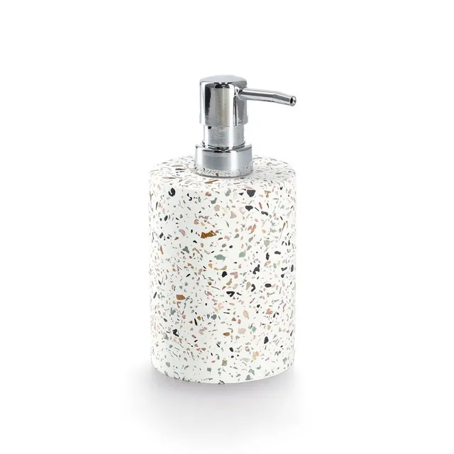 zeller-bad-seifenspender-terrazzo-zement-mit-pumpe image 1