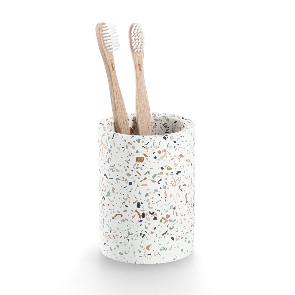 zeller-present-bad-zahnputzbecher-terrazzo-zement image 5