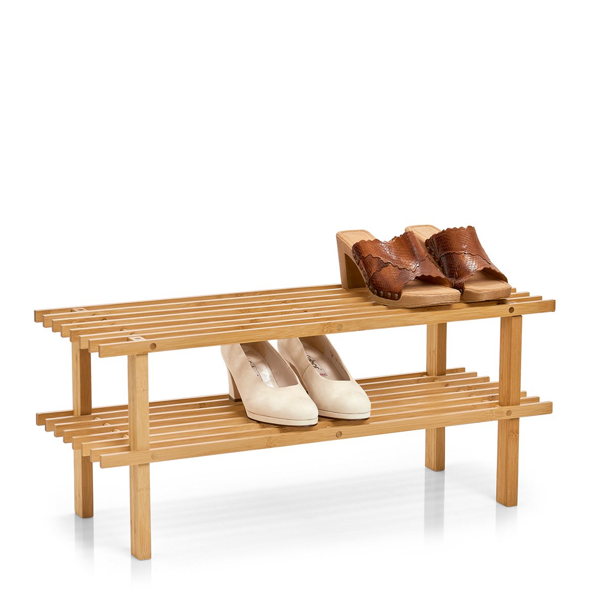 zeller-present-schuhregal-bambus-2-ablagen-6-paar-2 image 2