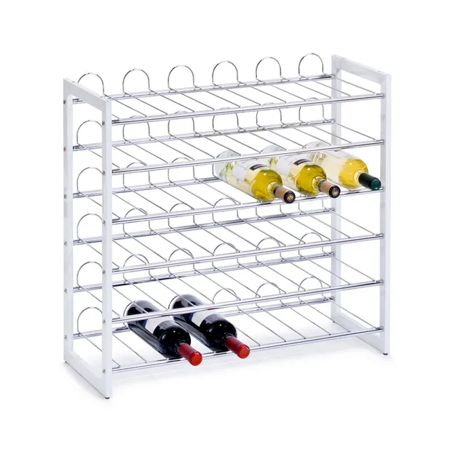 zeller-present-home-living-weinregal-36-flaschen-metall-wei image 1