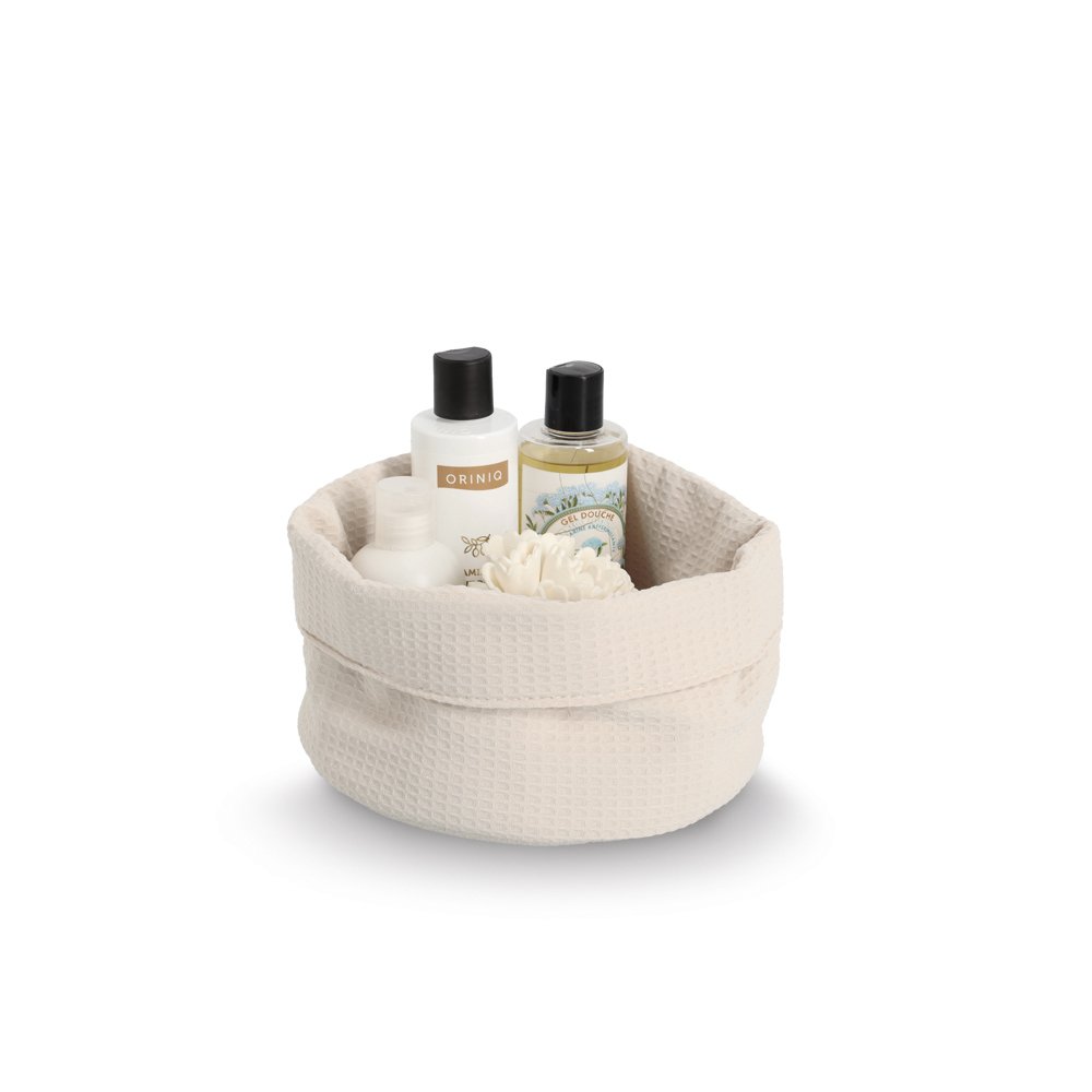 zeller-present-home-living-aufbewahrungskorb-waffelpiqu-creme image 3