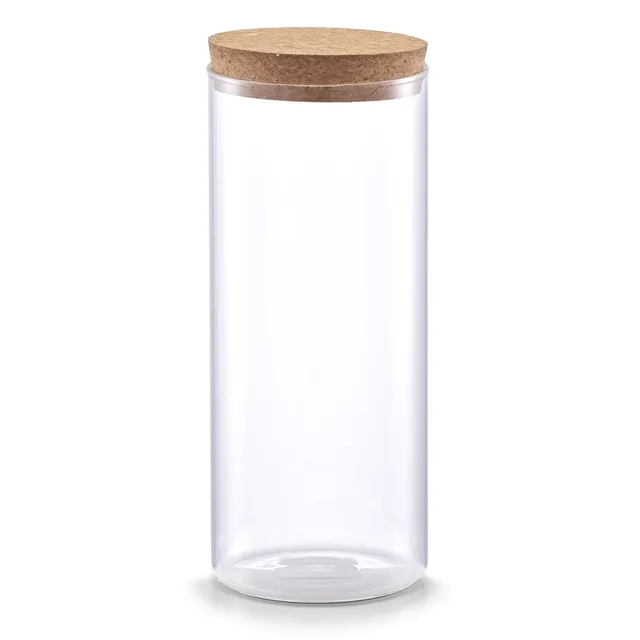 zeller-present-k-che-vorratsglas-mit-korkdeckel-1400-ml-glas image 1