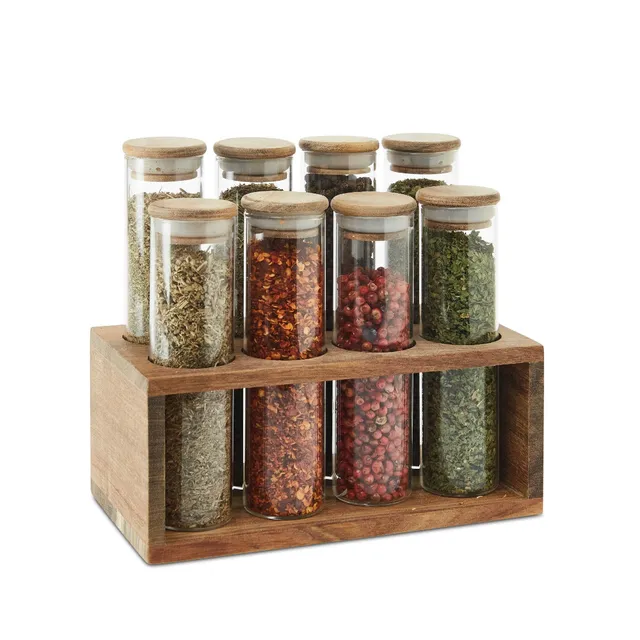 andrea-house-gew-rzregal-glas-akazienholz-gew-rzst-nder-natur image 1