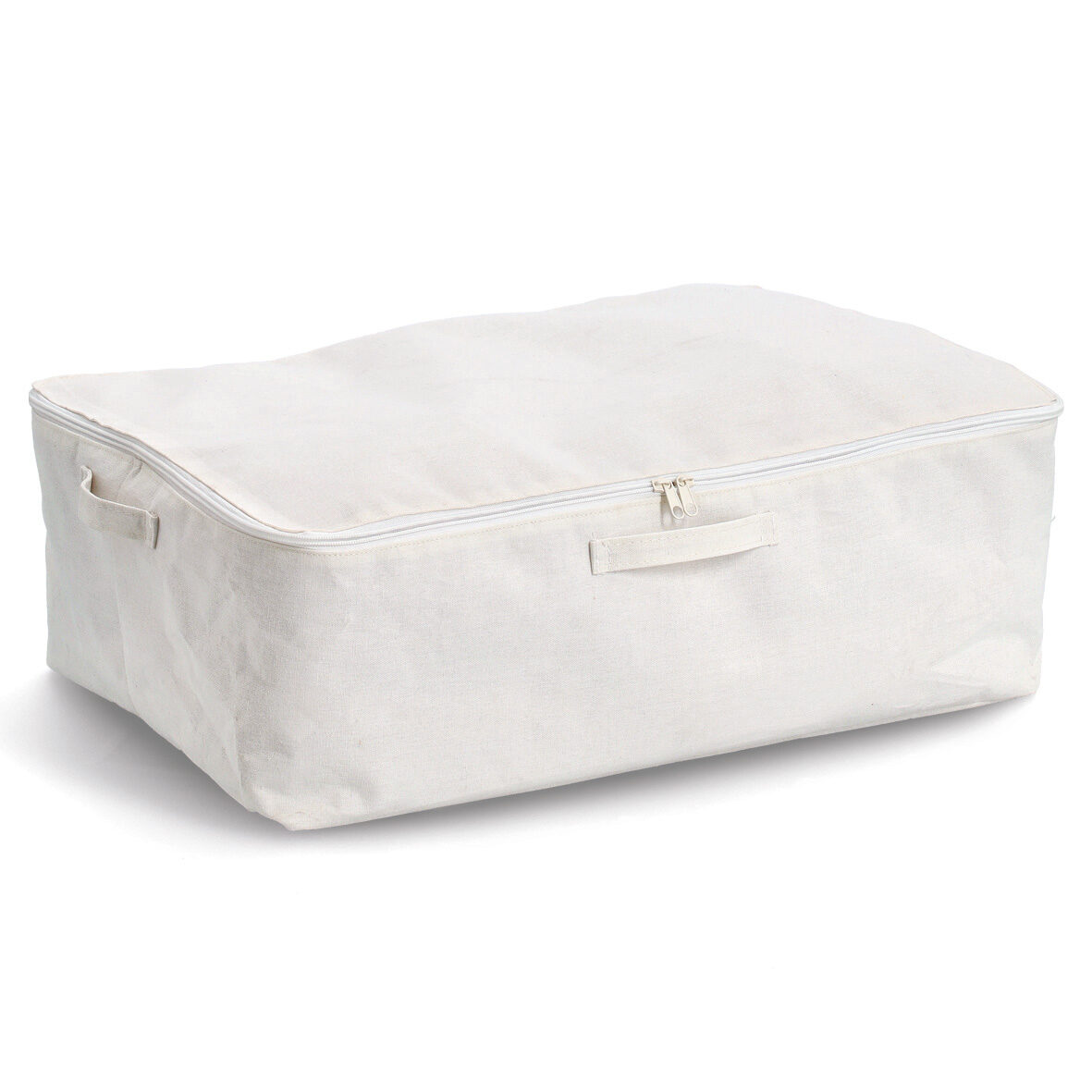 zeller-present-aufbewahrungsbox-polyester-creme-mit-rei-verschluss image 1