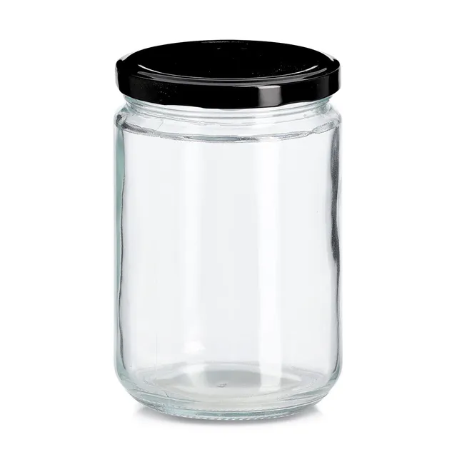 zeller-present-k-che-einmachglas-metalldeckel-550-ml-schwarz image 1