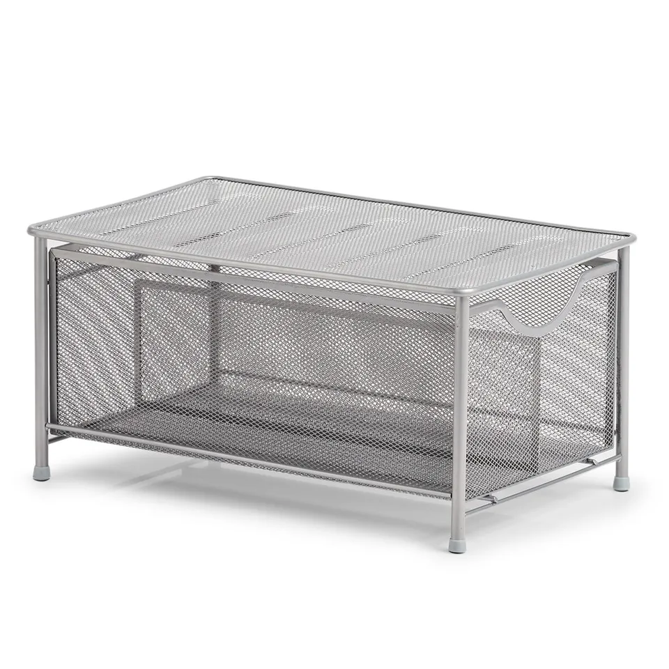 zeller-present-home-universalregal-mesh-metall-silber-organizer image 1
