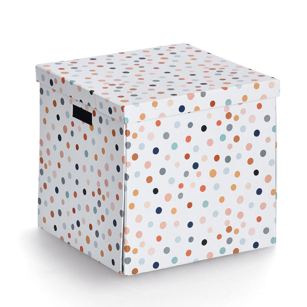 zeller-present-home-living-aufbewahrungsbox-dots-karton-mit-deckel image 1
