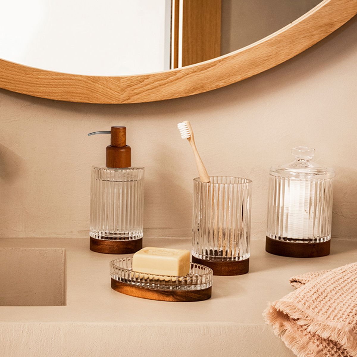 andrea-house-zahnb-rstenhalter-glas-akazie-badbecher image 2