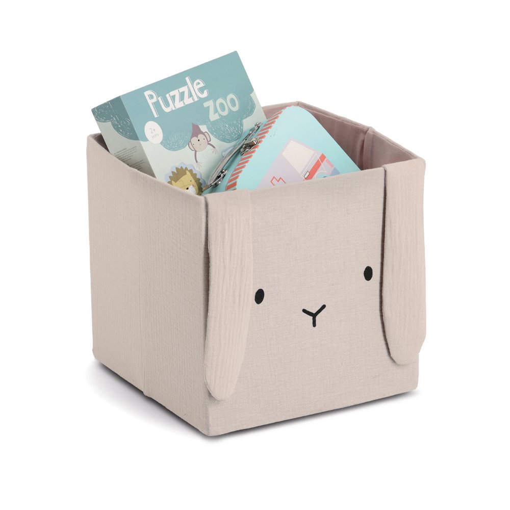 zeller-present-kids-aufbewahrungsbox-hase-musselin-faltbar image 2
