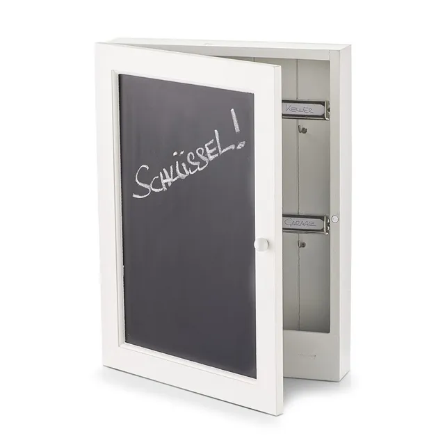 zeller-present-schl-sselkasten-tafel-mdf-6-haken-kreide image 1