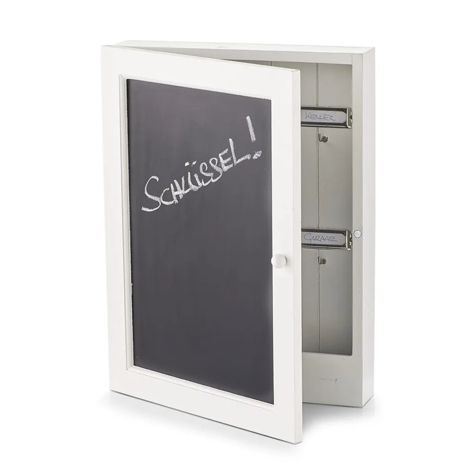 zeller-present-schl-sselkasten-tafel-mdf-6-haken-kreide image 1