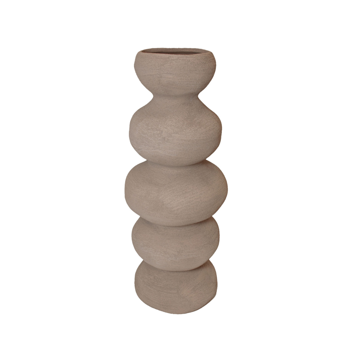 andrea-house-trapani-vase-keramik-taupe-17x47-cm image 2