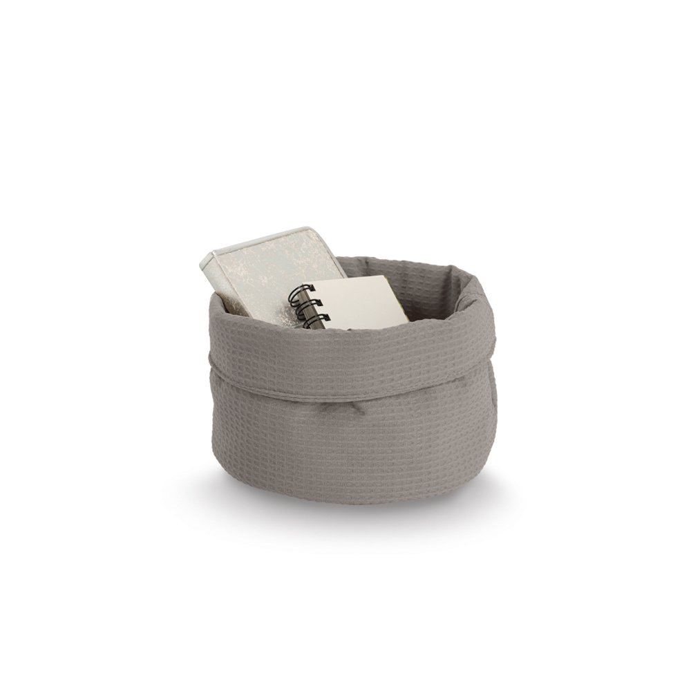 zeller-present-home-living-aufbewahrungskorb-waffelpiqu-taupe image 3
