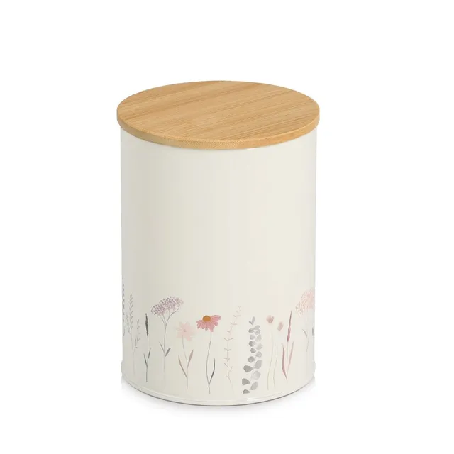 zeller-present-k-che-vorratsdose-flowers-1400-ml-bambusdeckel image 1