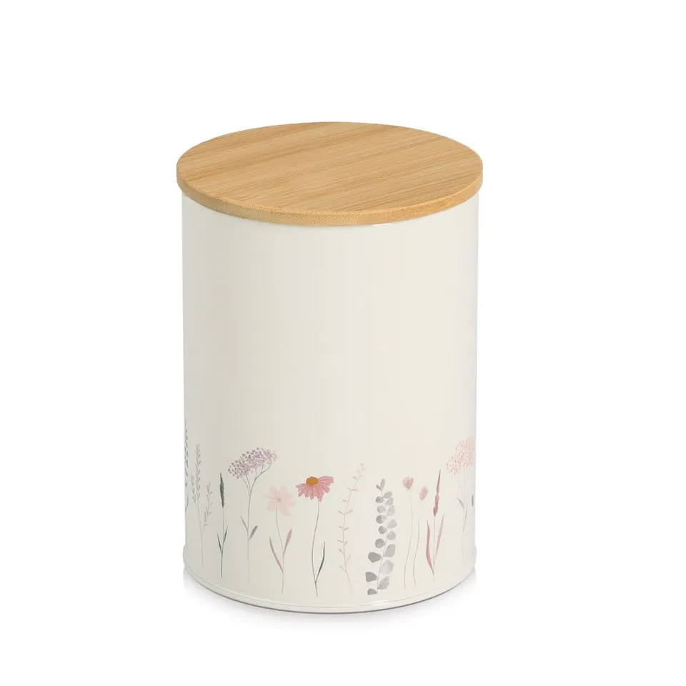 zeller-present-k-che-vorratsdose-flowers-1400-ml-bambusdeckel image 1