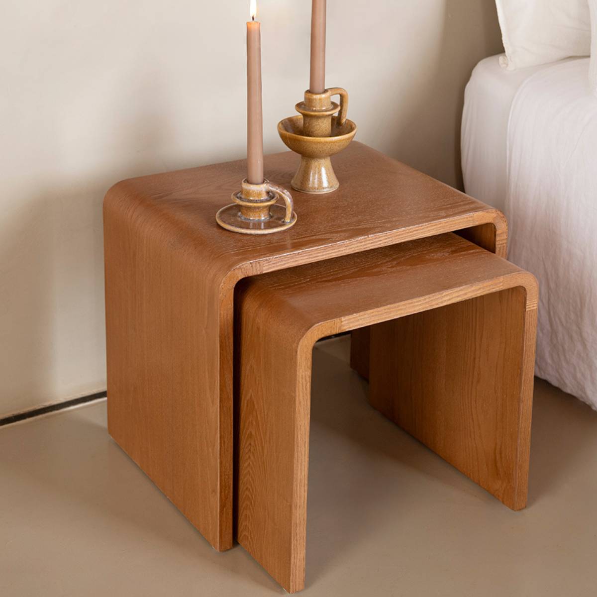 andrea-house-decoraci-n-satztisch-holz-dunkel-2-teilig image 4