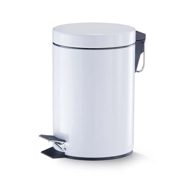 zeller-present-bad-kosmetikeimer-3-liter-wei-treteimer-metall image 1