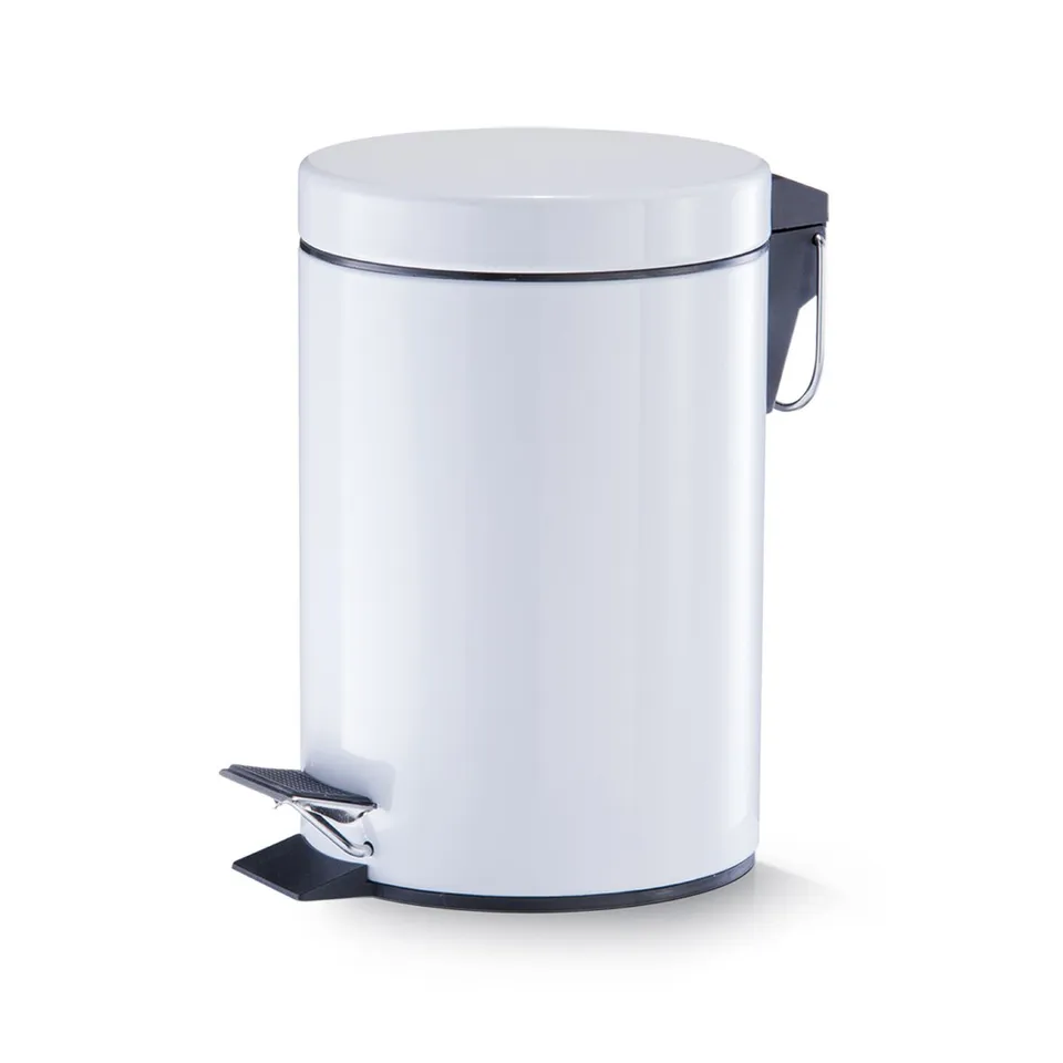 zeller-present-bad-kosmetikeimer-3-liter-wei-treteimer-metall image 1