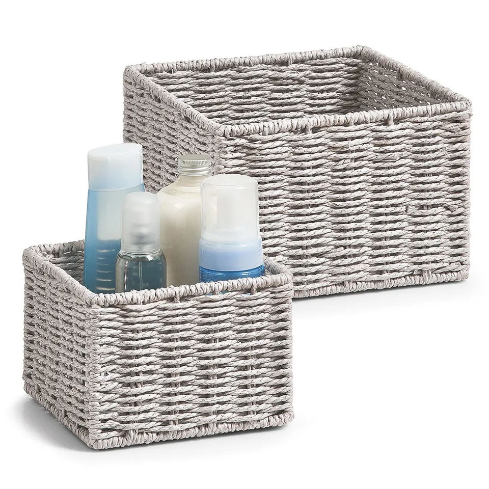 zeller-present-home-aufbewahrungsk-rbchen-set-papiergeflecht-2-tlg image 1