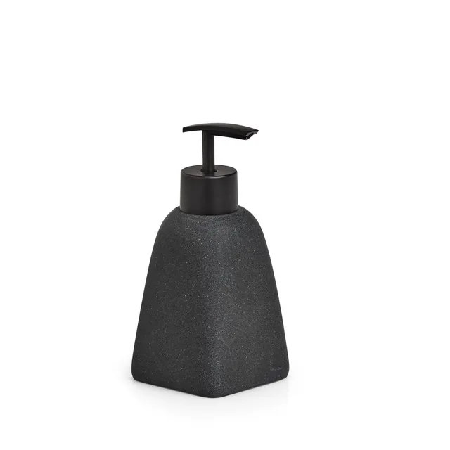 zeller-present-dark-stone-seifenspender-polyresin-schwarz image 1