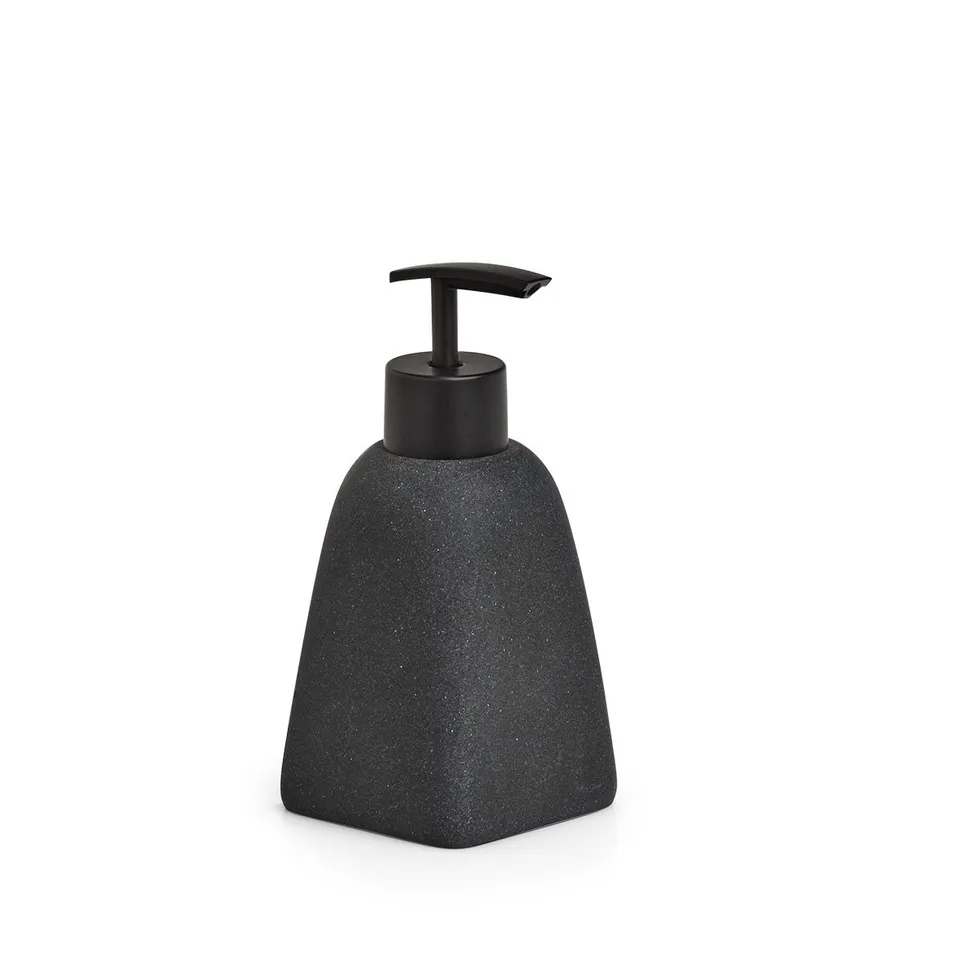 zeller-present-dark-stone-seifenspender-polyresin-schwarz image 1
