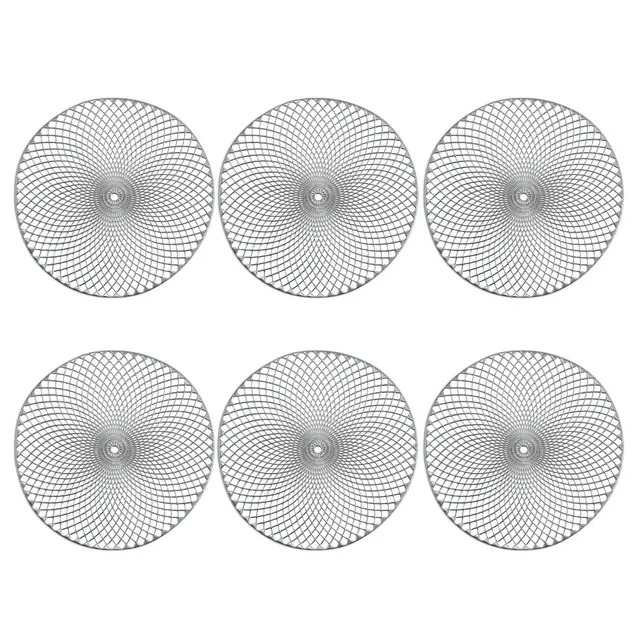 zeller-present-table-mandala-platzset-6er-set-silber image 1