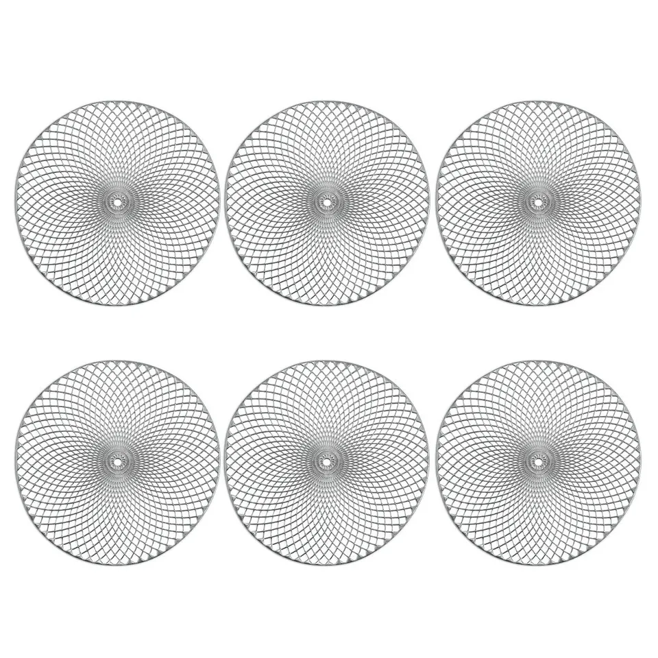 zeller-present-table-mandala-platzset-6er-set-silber image 1