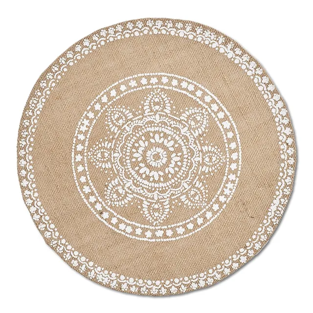 zeller-present-table-platzset-mandala-jute-natur image 1