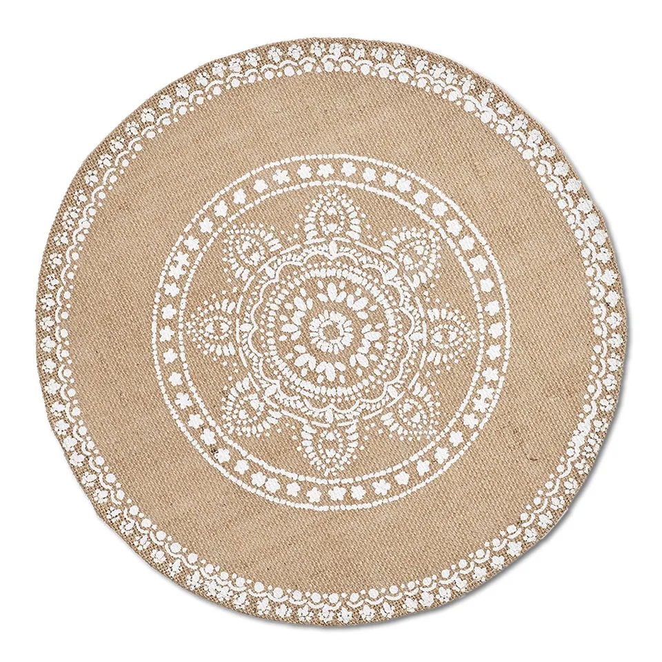 zeller-present-table-platzset-mandala-jute-natur image 1