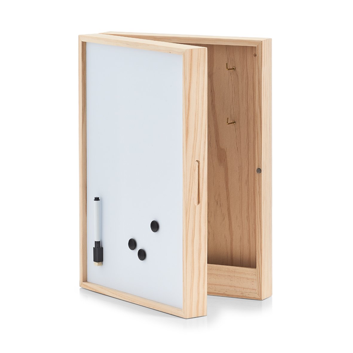 zeller-present-home-schl-sselbox-holz-mit-whiteboard image 2