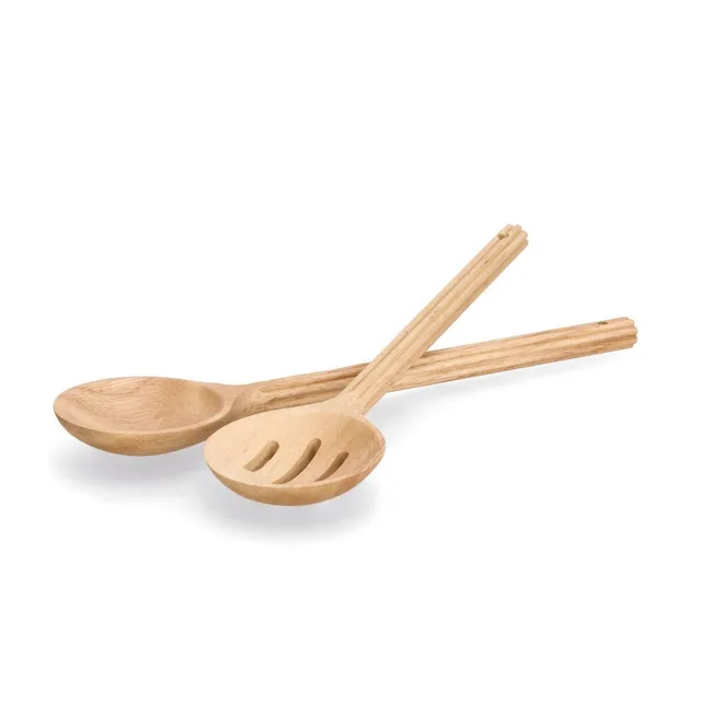 zeller-present-k-che-salatbesteck-set-stripes-2-tlg-gummibaum image 1