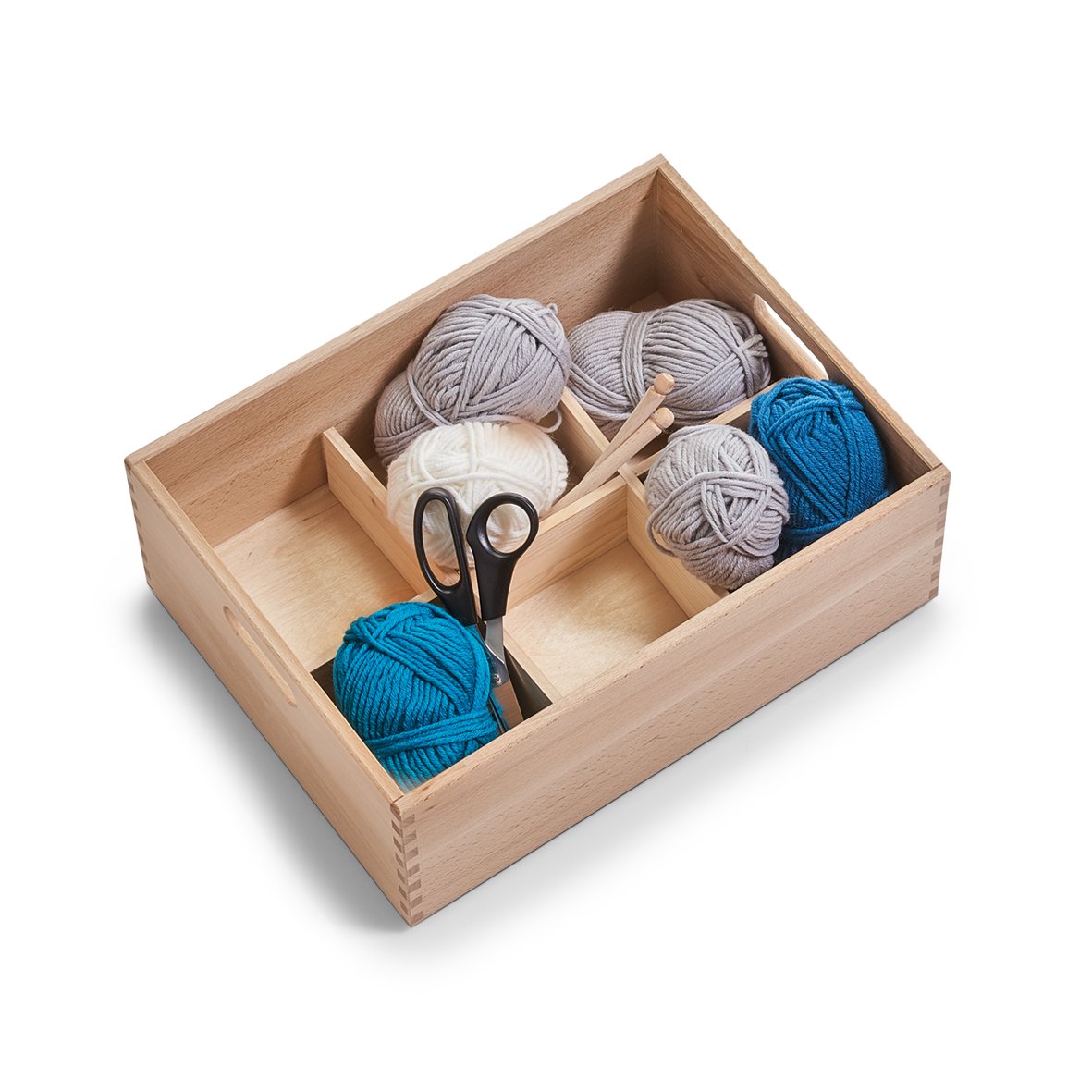 zeller-home-allzweckkiste-buche-lackiert-mit-griffen-stapelbar image 3