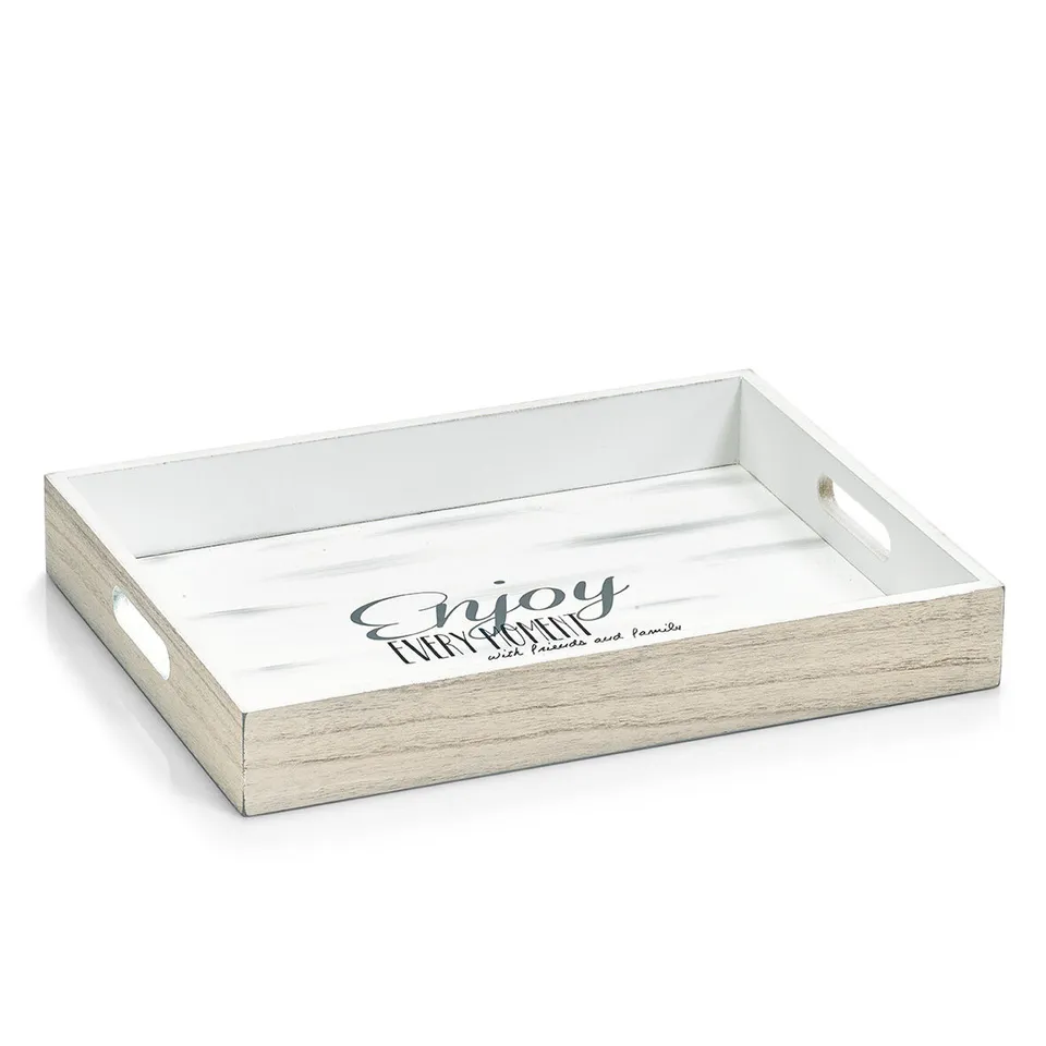 zeller-present-table-serviertablett-enjoy-holz-mit-griffen image 1
