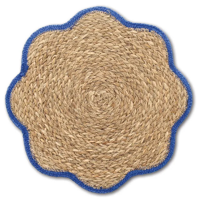 zeller-present-table-platzset-grasgeflecht-blau-bl-tenform image 1