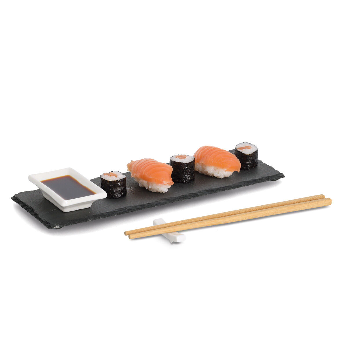 zeller-present-home-sushi-set-4-tlg-schiefer-keramik-bambus image 2