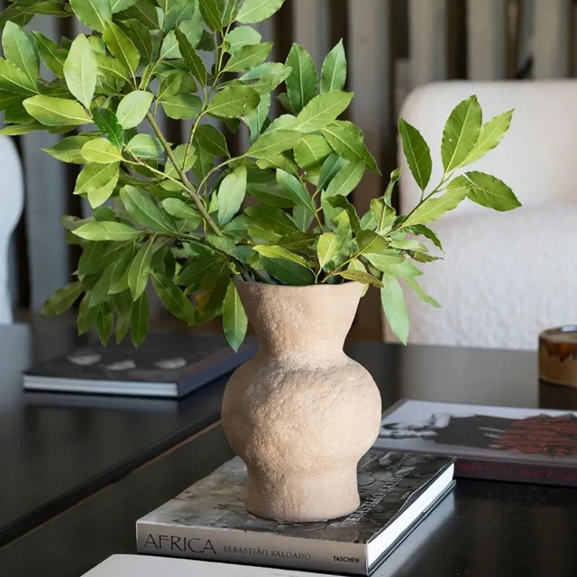 andrea-house-lira-vase-braun-26-cm-steinzeug-matt image 1