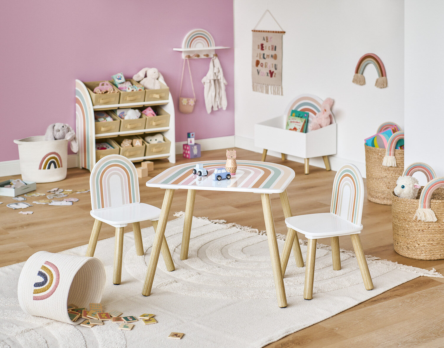 zeller-present-kids-aufbewahrungskorb-rainbow-stoff image 6