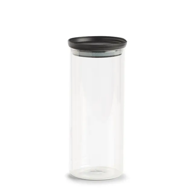 zeller-present-k-che-vorratsglas-1250-ml-schwarz-kunststoffdeckel image 1
