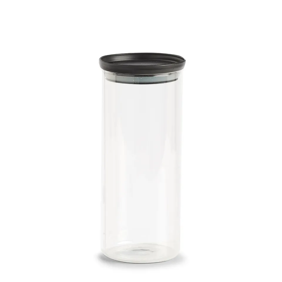 zeller-present-k-che-vorratsglas-1250-ml-schwarz-kunststoffdeckel image 1