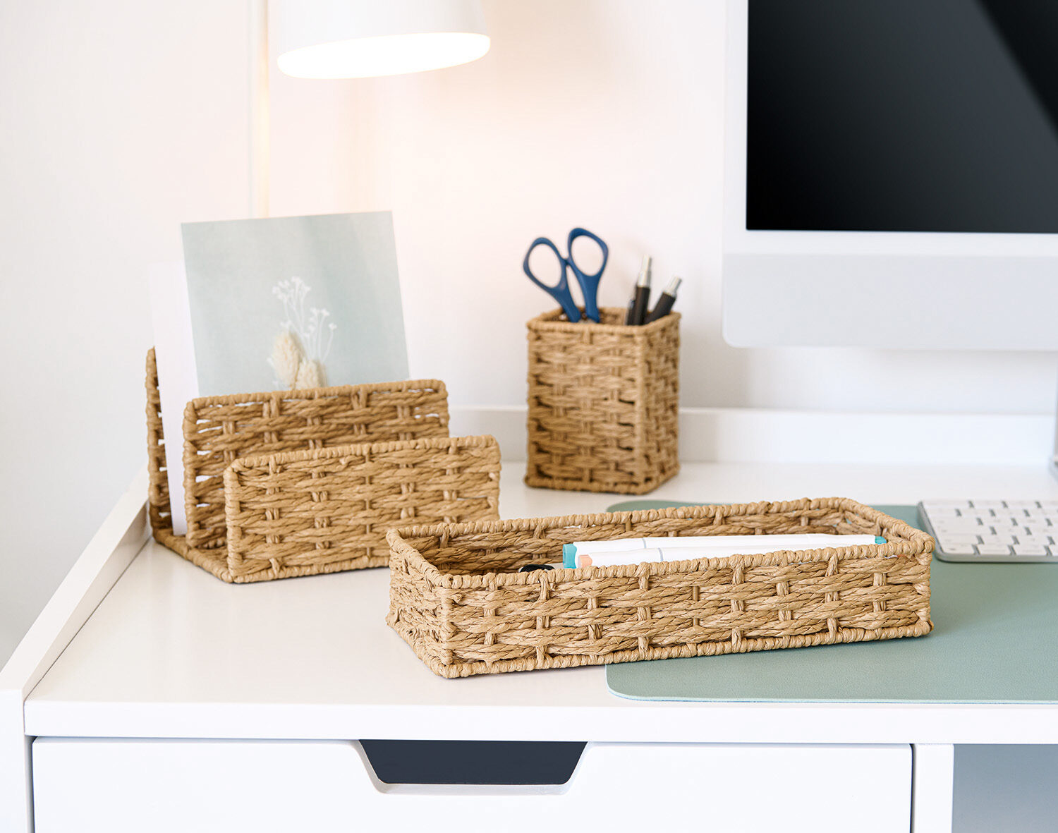 zeller-present-office-stiftehalter-papiergeflecht-natur image 6