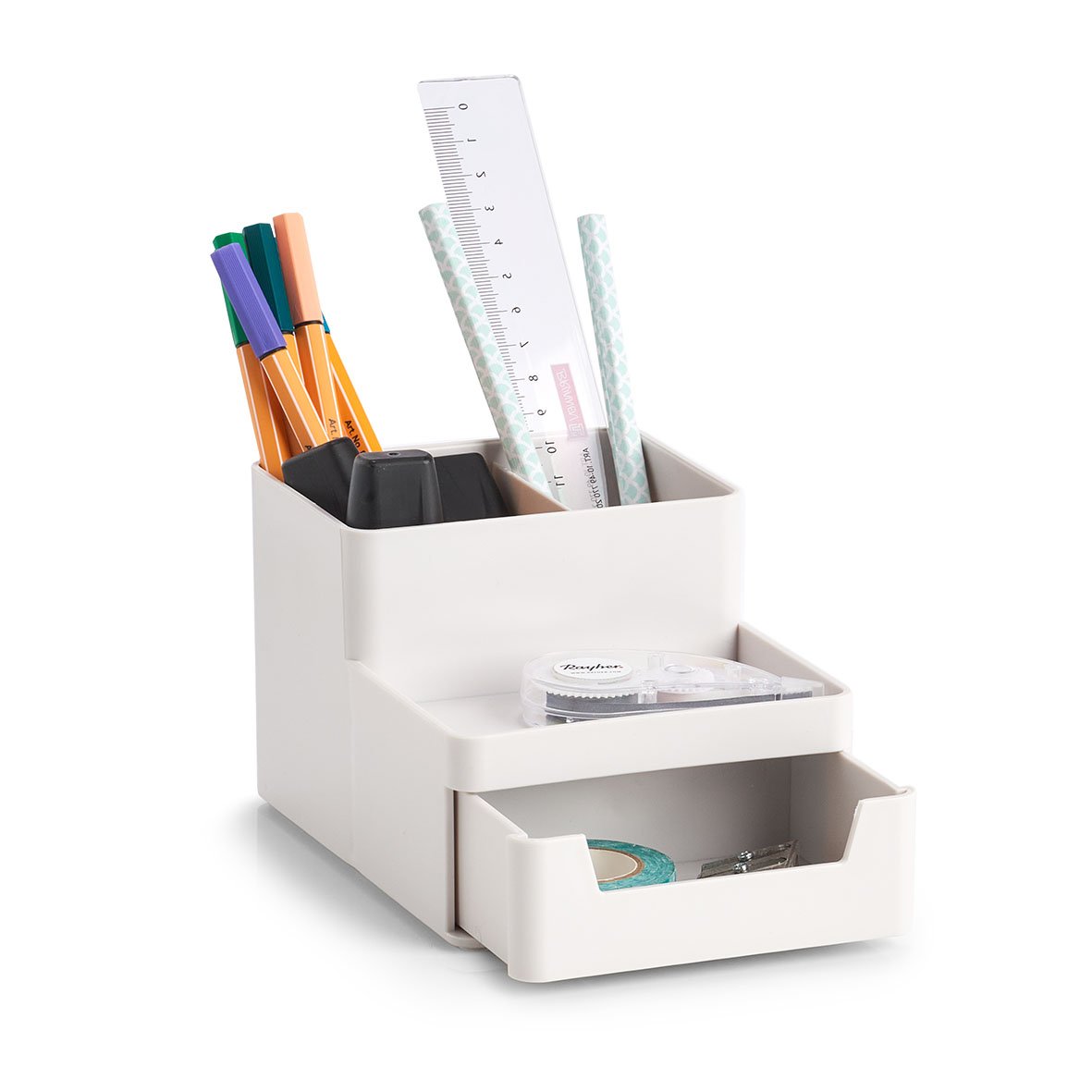 zeller-present-home-utensilien-organizer-kunststoff-grau image 3