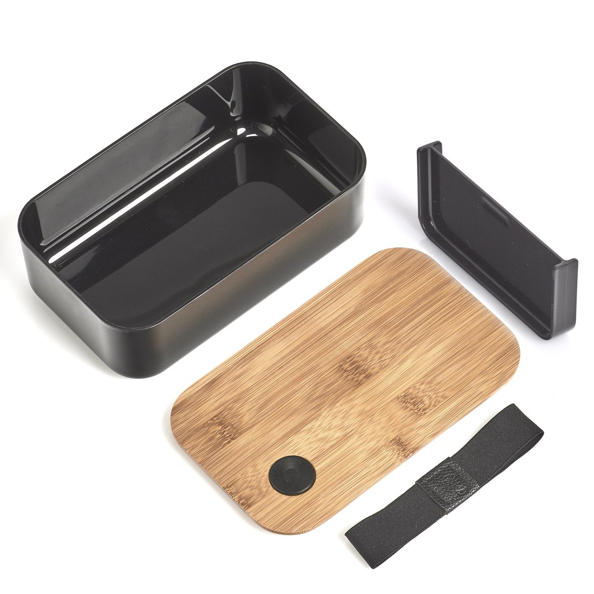 zeller-present-k-che-lunch-box-brotdose-schwarz-mit-bambusdeckel image 3