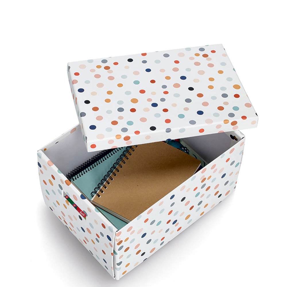 zeller-present-home-aufbewahrungsbox-dots-recycelter-karton image 2