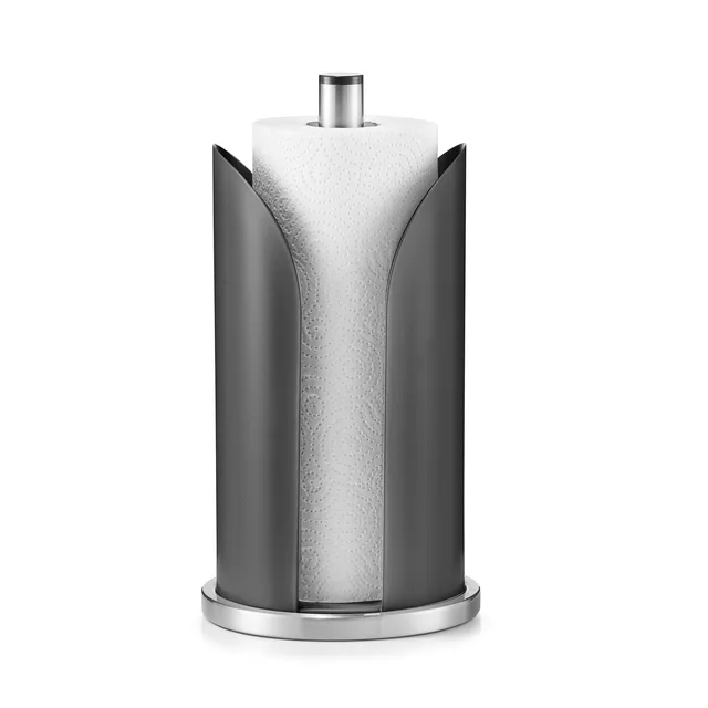 zeller-present-k-che-k-chenrollenhalter-edelstahl-matt-schwarz image 1