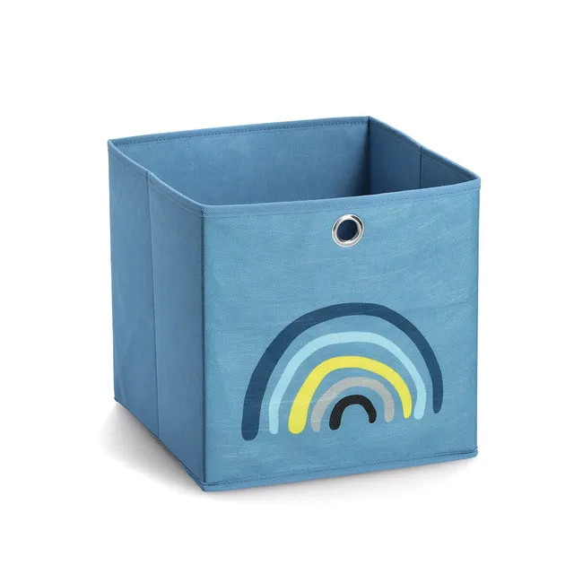 zeller-present-kids-aufbewahrungsbox-blue-rainbow-vlies-blau image 1
