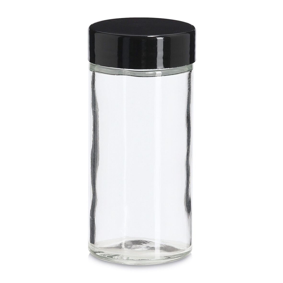 zeller-present-k-che-gew-rzglas-90-ml-schwarz-mit-streueinsatz-deckel image 1