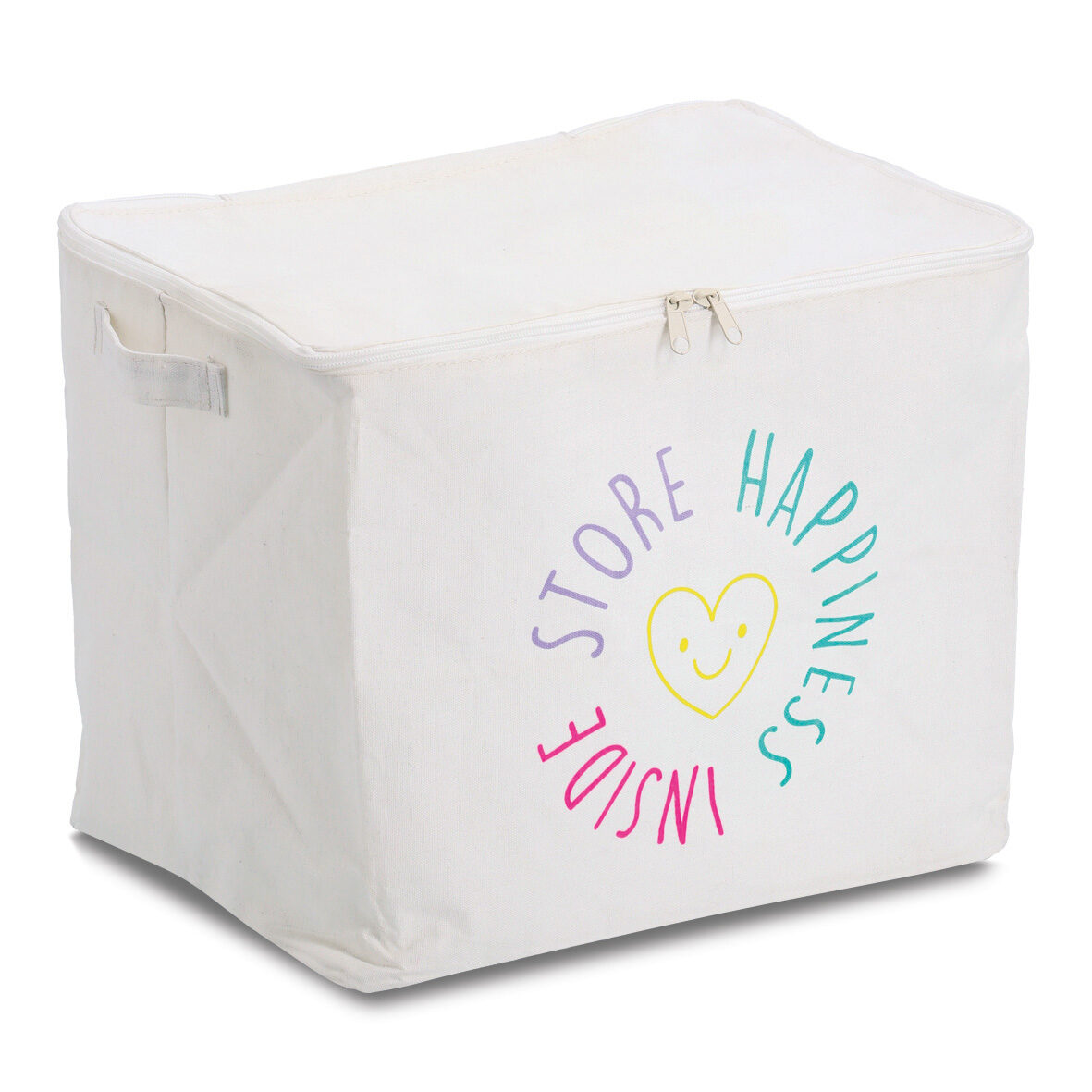 zeller-present-home-living-aufbewahrungsbox-happiness-creme-box image 1