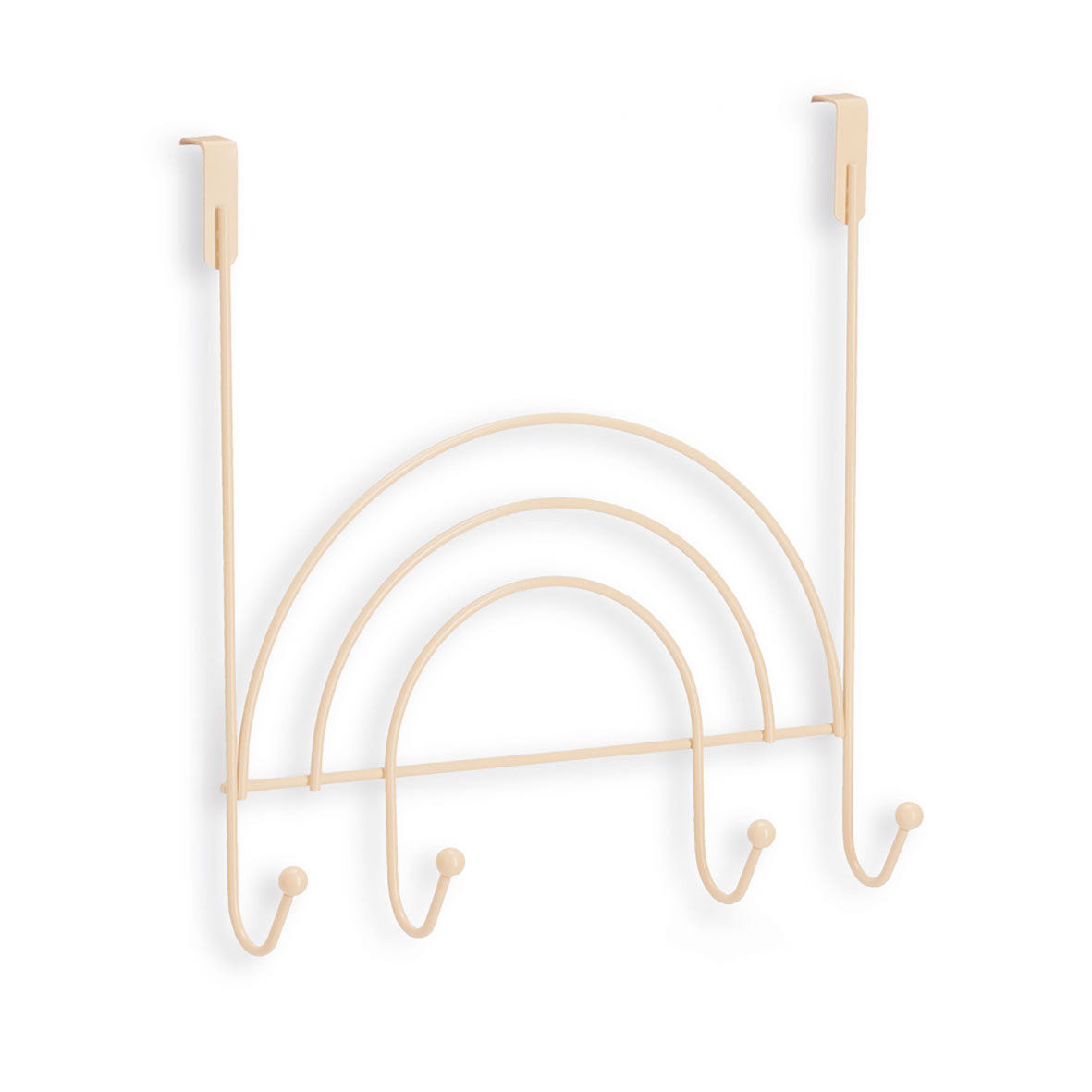 zeller-rainbow-t-rh-nger-4-haken-metall-beige image 1