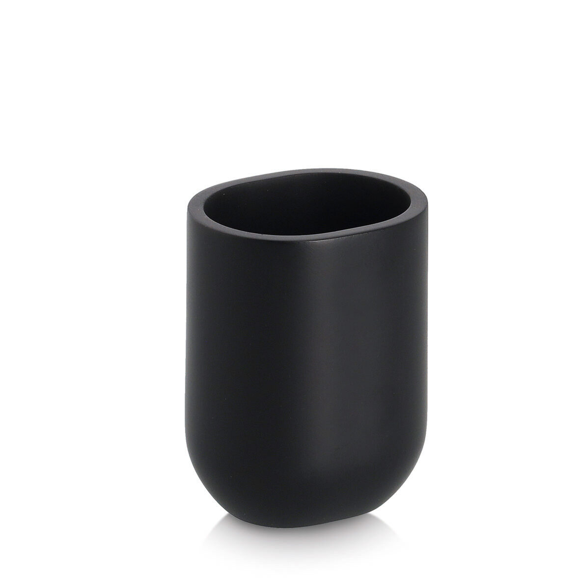 zeller-bad-zahnputzbecher-polyresin-schwarz-matt image 1